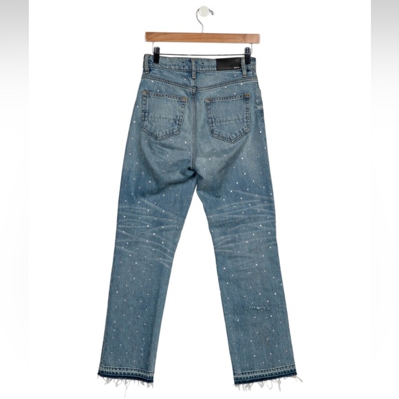 Amiri Crystal Studded Straight Jeans Size 27 - Picture 3 of 16